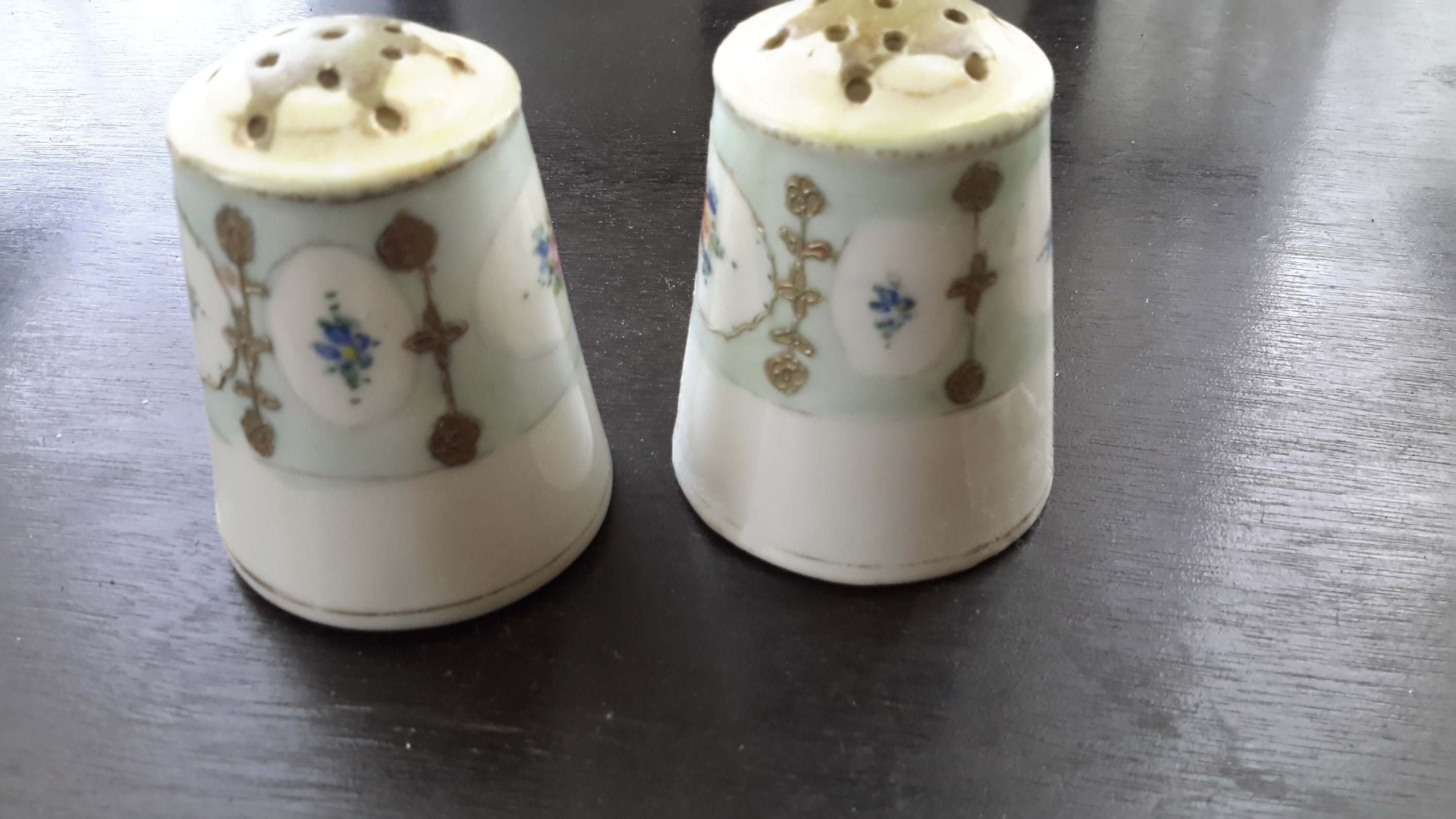 Nippon Hand Painted Salt and Pepper Shaker Set Etsy