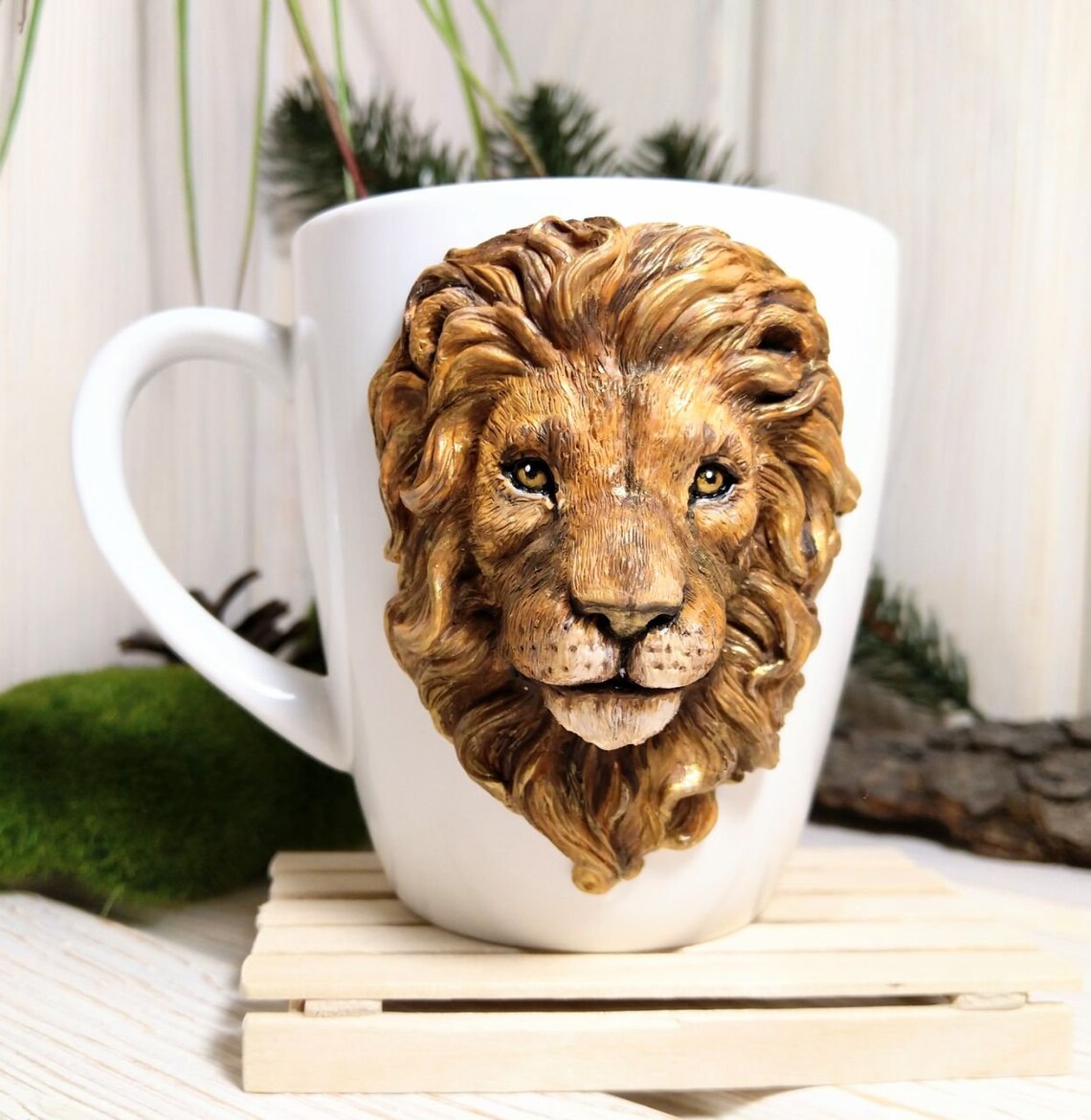 Lion Mug Etsy