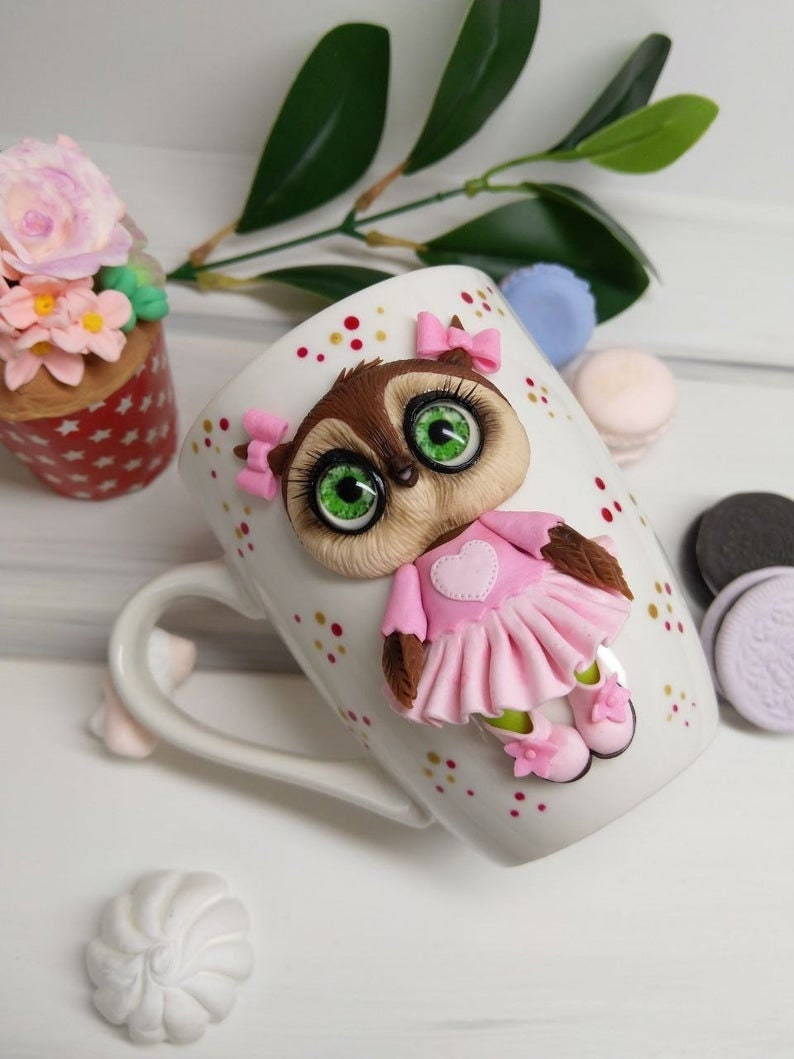 Owl Mug, Owl Gift, 3D Animal Mug, Owl Lover Gift, Cute Owl, Mug for Milk, Unique owl gift, Unique Mu