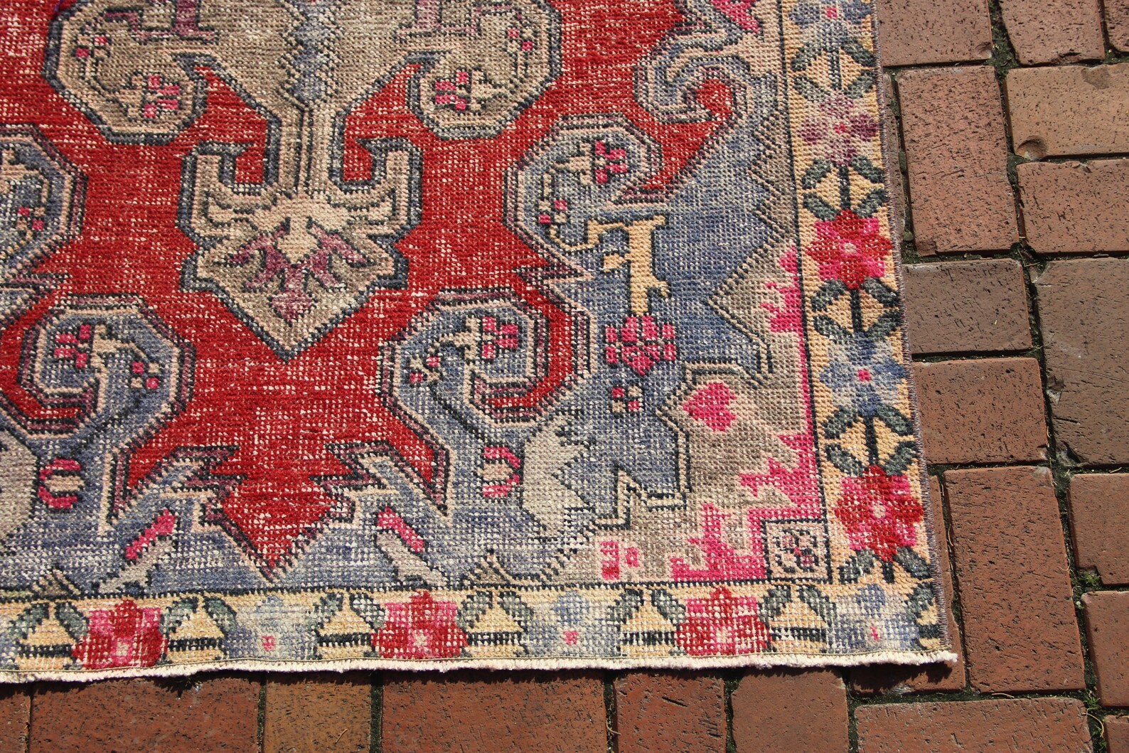 Red Oushak Rug 6'9 X 4'1 FT / 207 X 125 CM Etsy
