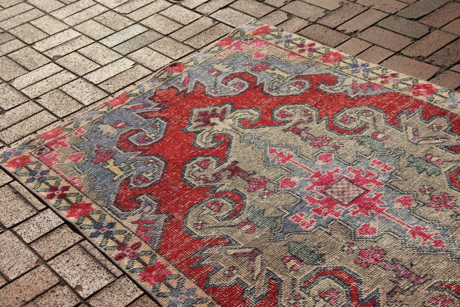 Red Oushak Rug 6'9 X 4'1 FT / 207 X 125 CM Etsy