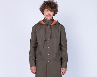 Men's Green Olive Fashion Raincoat ''GUATEMALA" 305