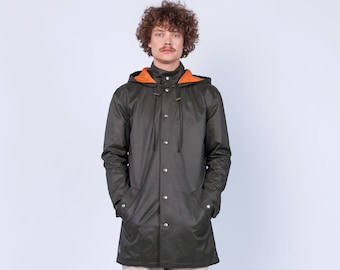 Men's Dark Green Fashion Raincoat ''GUATEMALA"