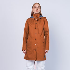 NEW Gorgeous Brown Hooded Stylish Waterproof Women’s RAINCOAT – Lightweight, Chic, & Victorian Rain coat for Ladies &quot;GUATEMALA&quot; 102