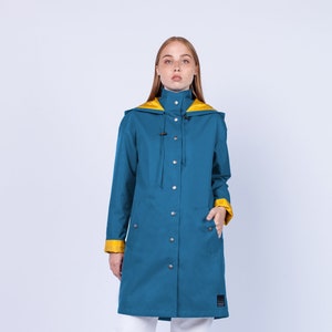 Women Blue-Green Fashion Unique Raincoat GUATEMALA 146 image 1