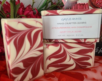 Strawberries and Champagne Goat Milk Soap