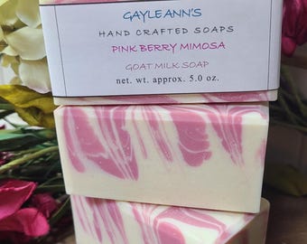 Pink Berry Mimosa Goat Milk Soap