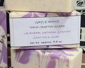 Lavender Oatmeal and Honey Goat Milk Soap