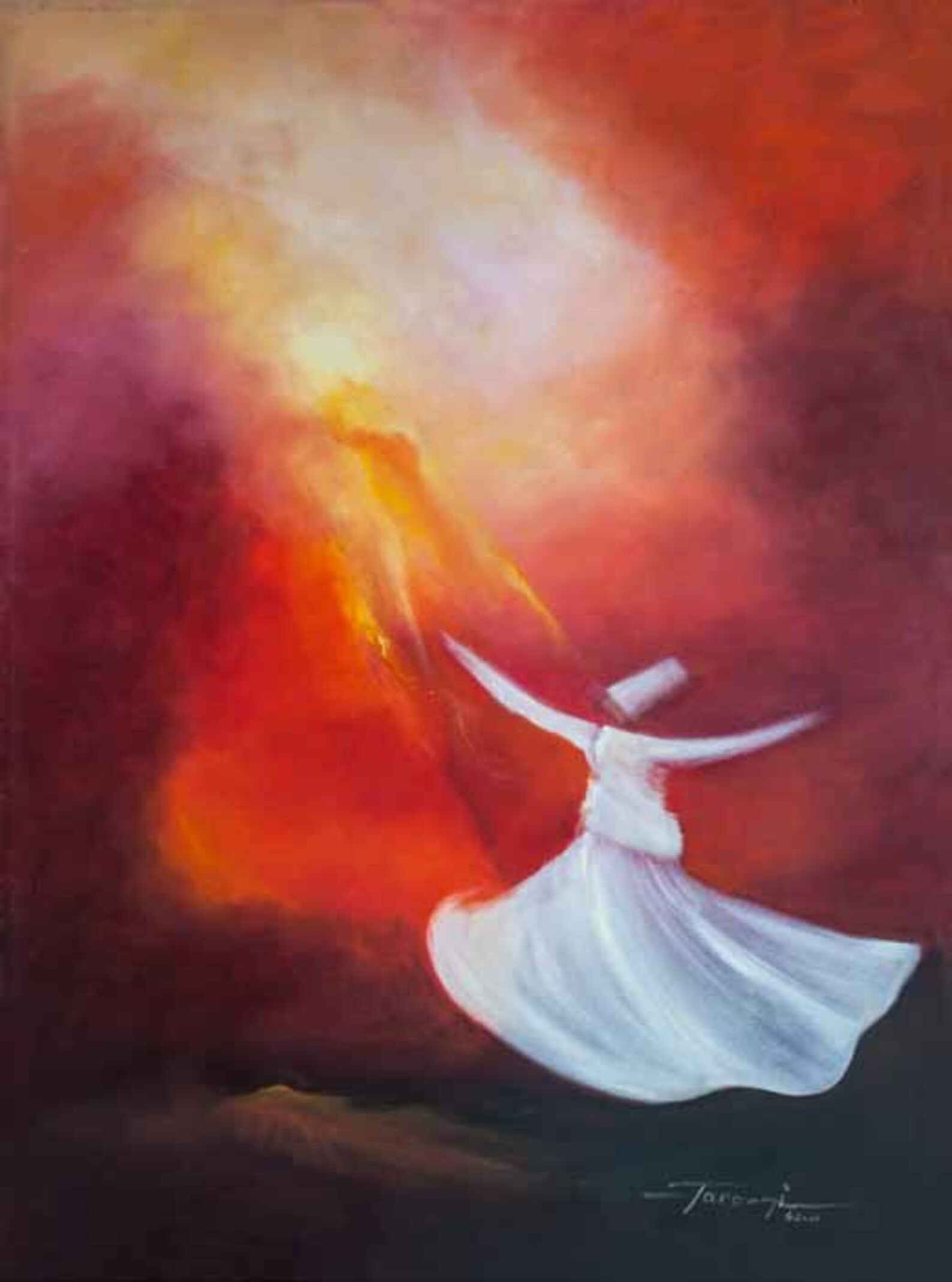 Whirling Dervish Sufi Art Painting Print | Etsy