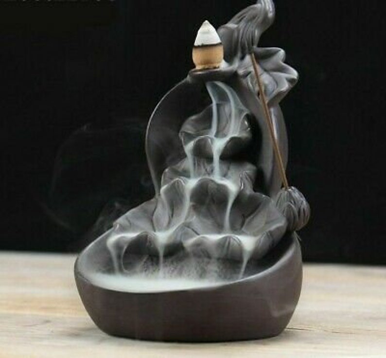 Beautiful Waterfall Backflow Ceramic Smoke Incense Burner Etsy