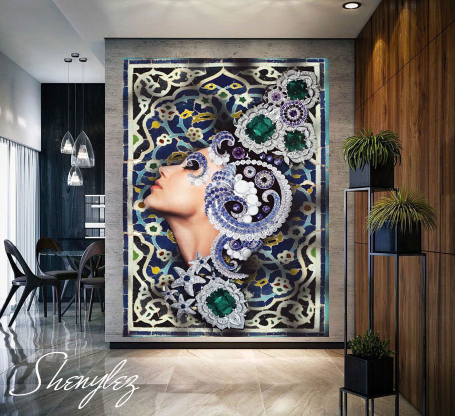 Stunning Persian Gallery Canvas Model Art Print Persian Wall Etsy