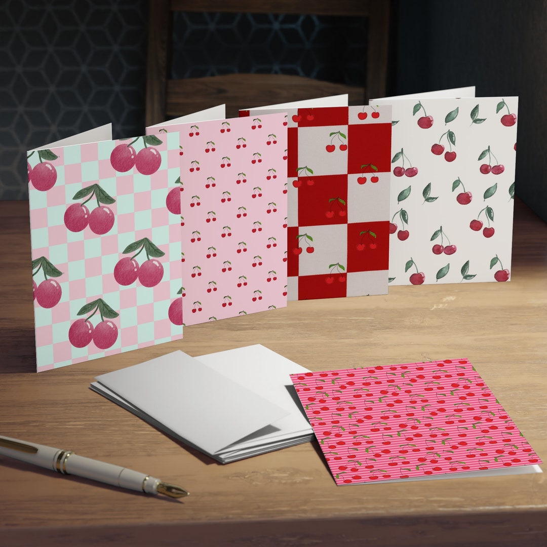 Cherry Blossom Greetings: Card Collection 5-pack - Etsy