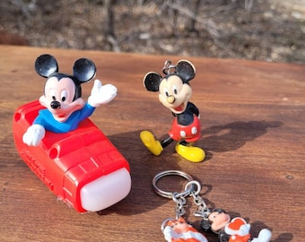 Set of Vintage Walt Disney Mickey Mouse collectible Toys