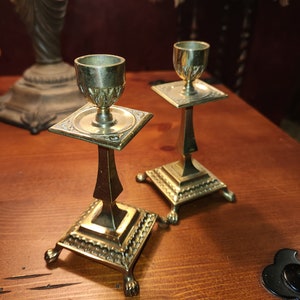 Vintage Brass Candle Holders
