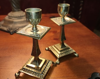 Vintage Brass Candle Holders