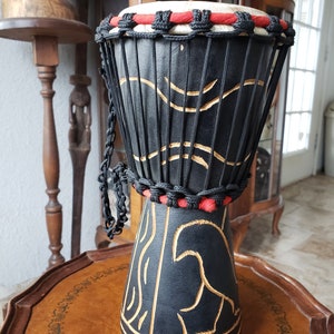 Hand-carved African Djembe Drum