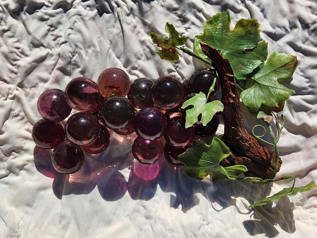 Rustic Mod Grape Vintage Lucite Grape Cluster | Mid Century Modern Decor - Etsy