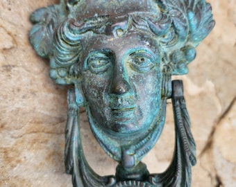 Venetian European Brass Woman Door Knocker