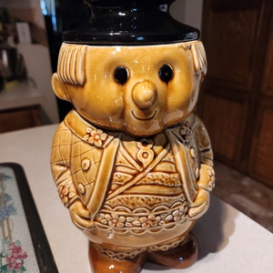 Vintage Alpine Man Cookie Jar made in Japan