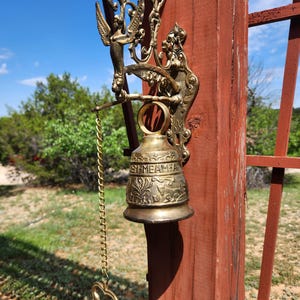 Vintage Brass Wall Mount Monastery Door Chime