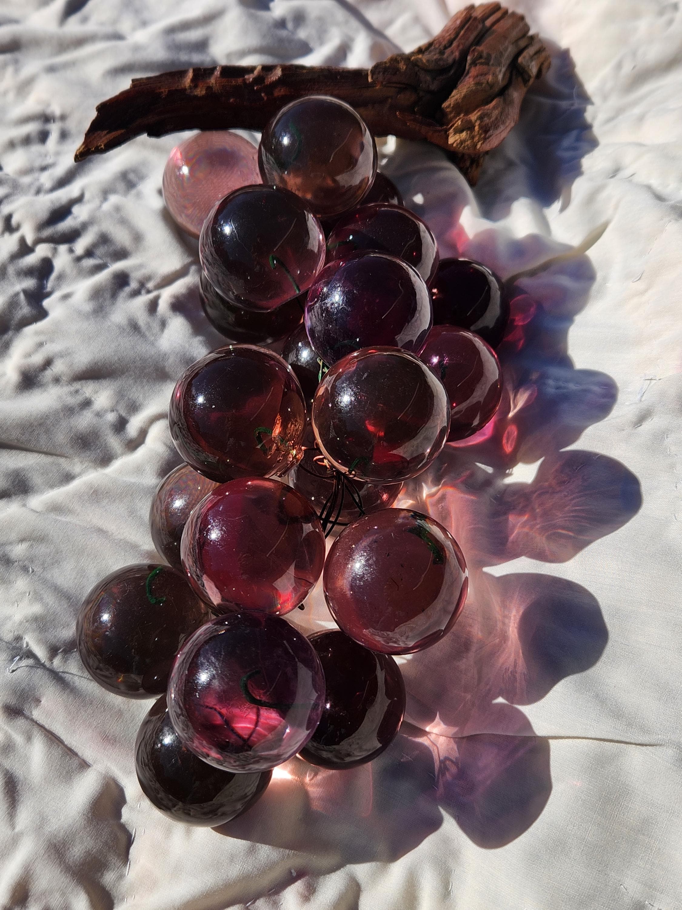 Rustic Mod Grape Vintage Lucite Grape Cluster | Mid Century Modern Decor - Etsy