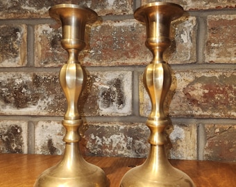 Vintage Brass Candle Holders