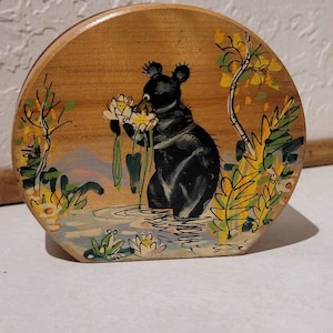 Wildlife of Birchland Hand Painted Piggy Bank By Manuel And Lucille Miller