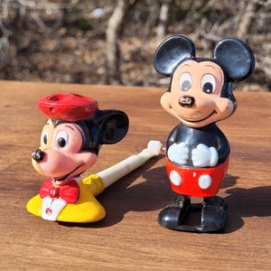 Vintage Walt Disney Mickey Mouse bubble blower And Windup Mickey