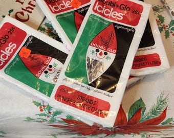 Vintage Double Glo Christmas Icicles Tinsel