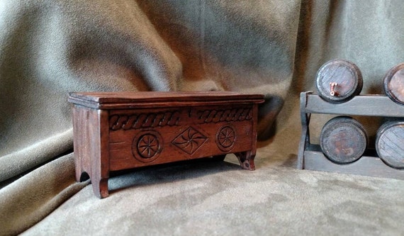 Dollhouse Blanket Chest Miniature Blanket Chest Dollhouse Storage Chest Miniature Trunk Dollhouse Trunk Dollhouse Chest Miniature Chest