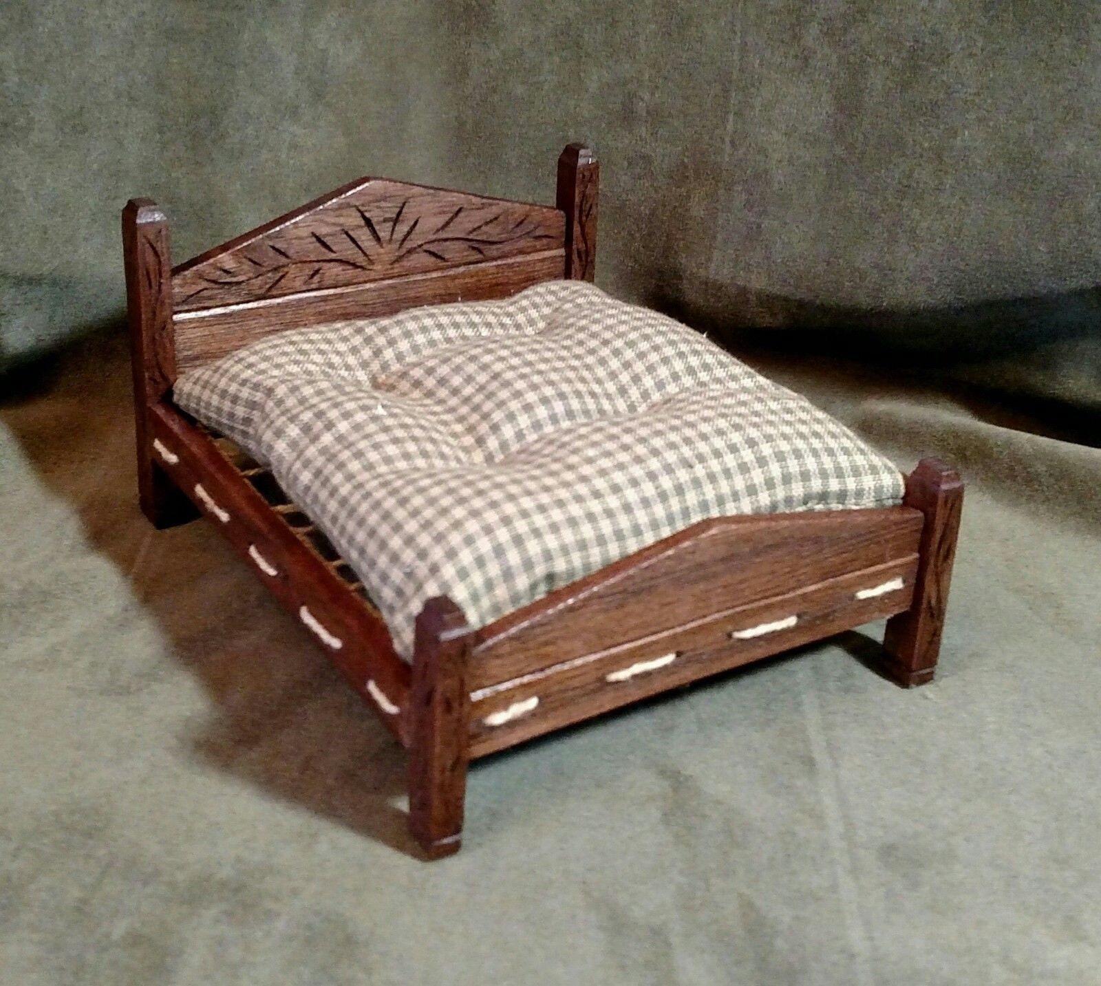 Medieval Rope BED Handcarved Folkart Floral Perfect for low Etsy