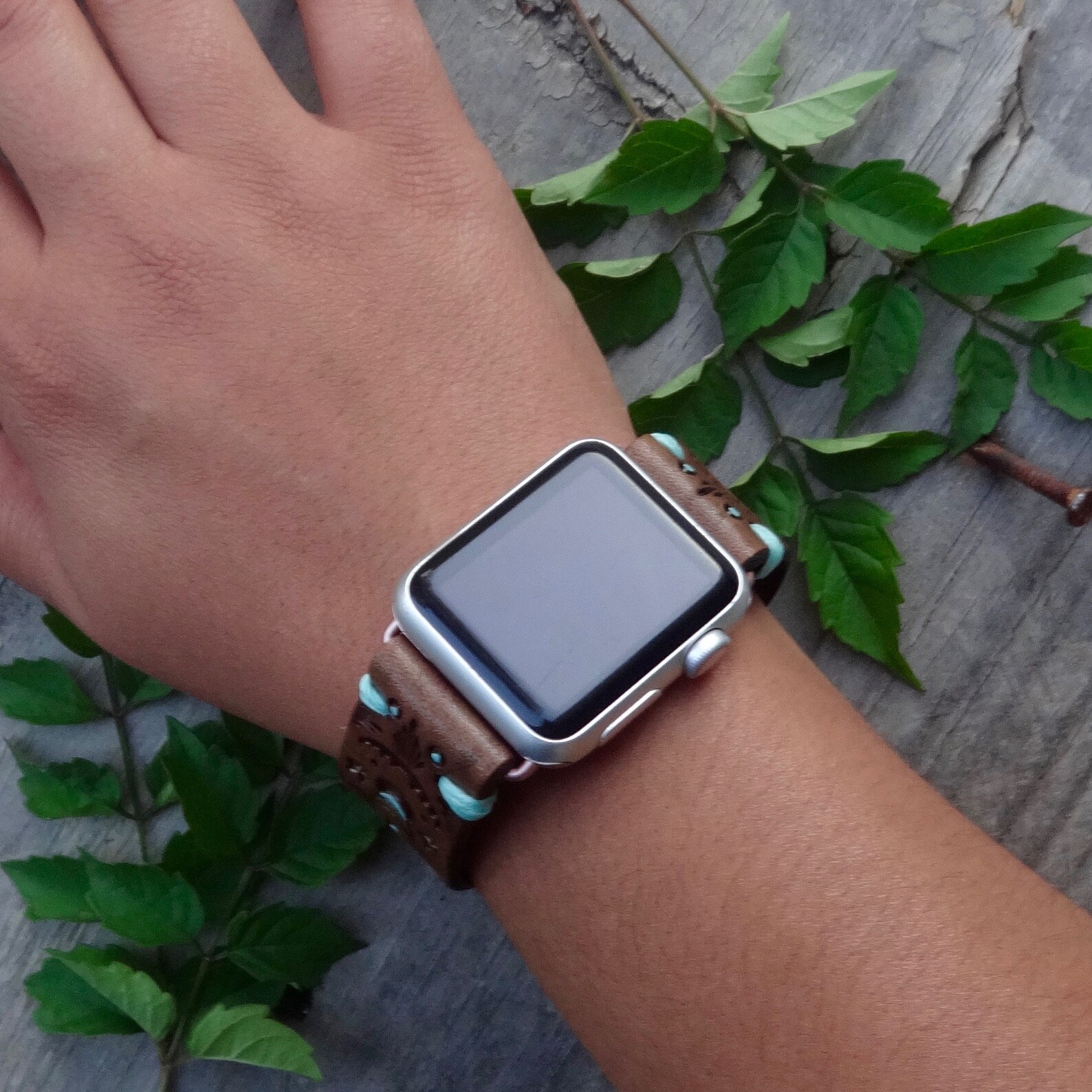 Apple Watch Band Turquoise Moon And Stars Hand Tooled Leather Etsy apple-watch-band-turquoise-moon-and-stars-hand-tooled-leather-etsy