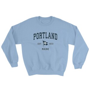 Portland ME Sweatshirt Vintage Portland Maine Sailing Anchor Boat Flag Sweatshirt (Unisex) bild 3