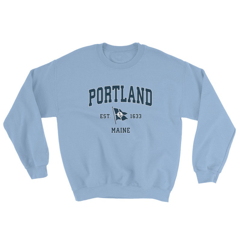 Portland ME Sweatshirt Vintage Portland Maine Sailing Anchor Boat Flag Sweatshirt (Unisex) bild 3