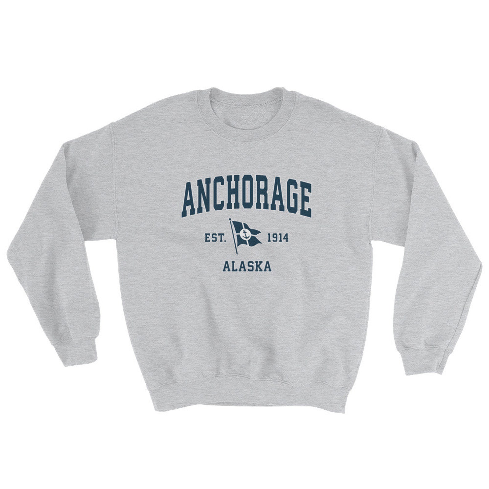 Anchorage AK Sweatshirt Vintage Anchorage Alaska Sailing Etsy