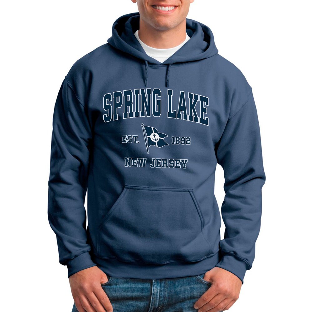 Spring Lake New Jersey NJ Hoodie Nautical Boat Anchor Flag Etsy