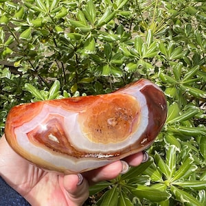 Carnelian Agate Bowl: Root & Sacral Chakra Healing Stone