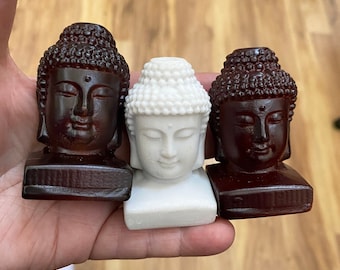Thai Buddha Bust, Resin Statue, Praying Buddha, Metaphysical, Spiritual practice, Home Decor