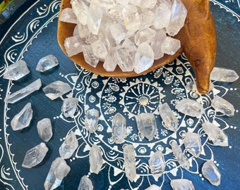Wholesale AAA+ Clear Quartz Points: Lemurian Crystal Seeds for Jewelry, Art, Crafts - Price/ Lb