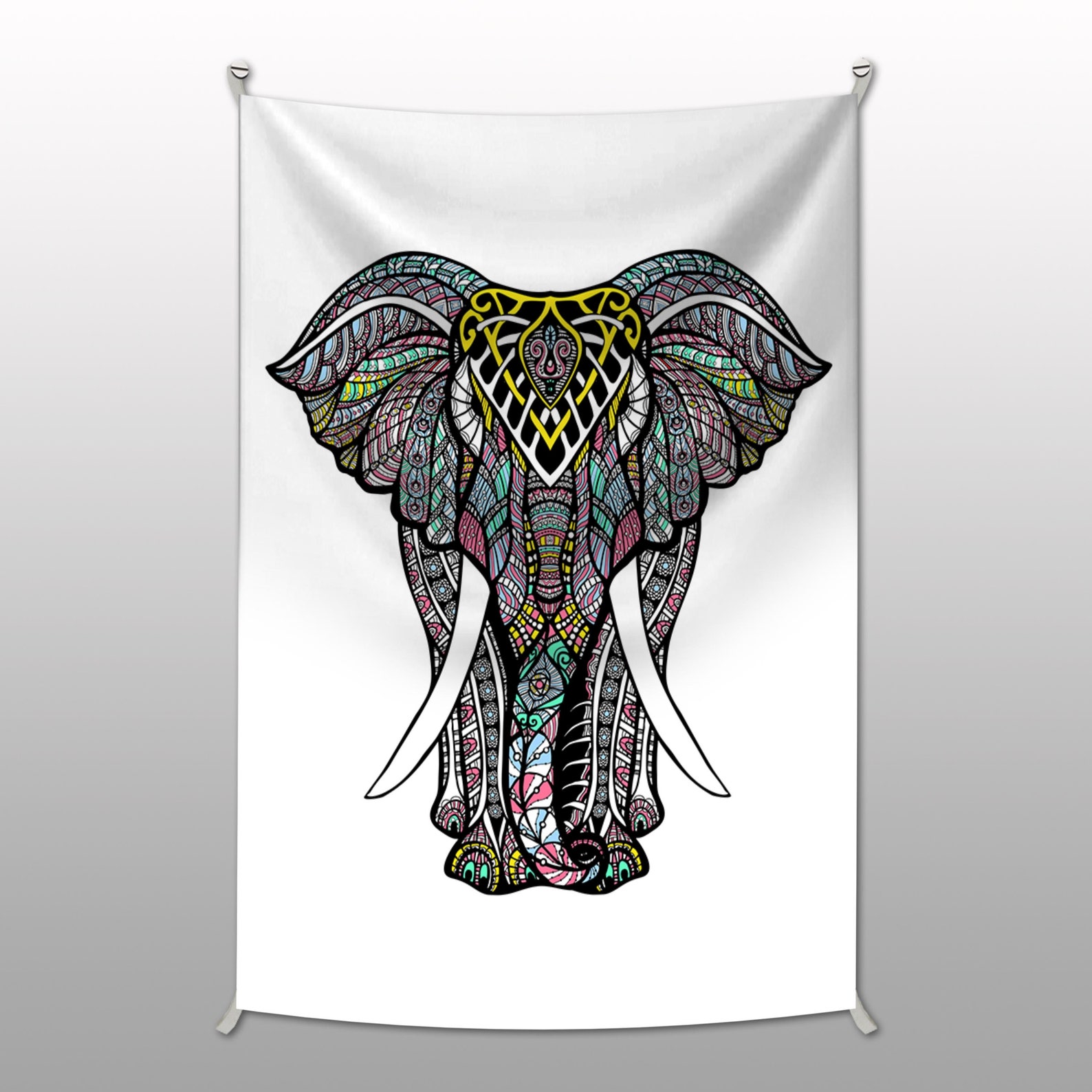 Art Elephant Wall Tapestry Wall Hanging Tapestries Vertical Etsy