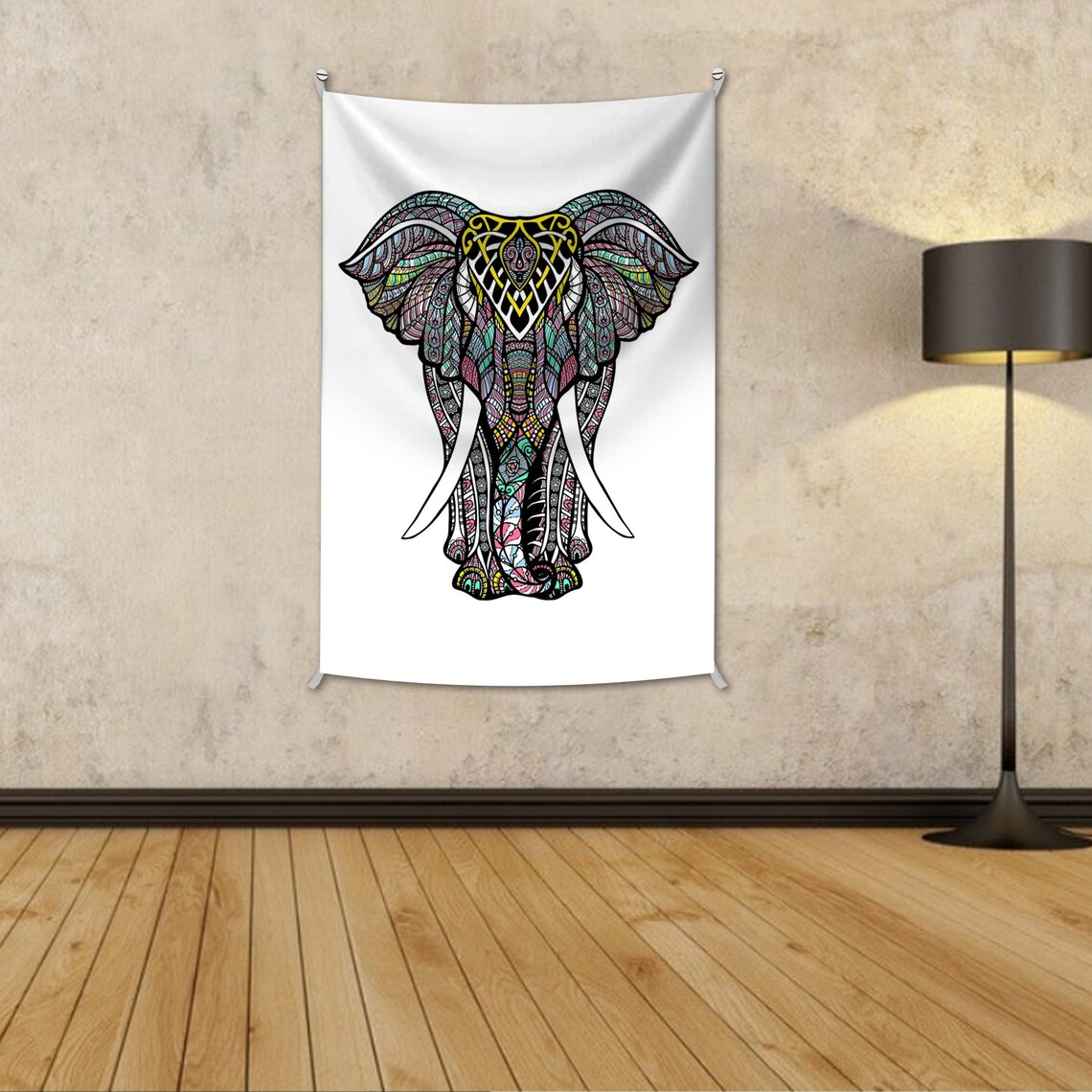 Art Elephant Wall Tapestry Wall Hanging Tapestries Vertical Etsy