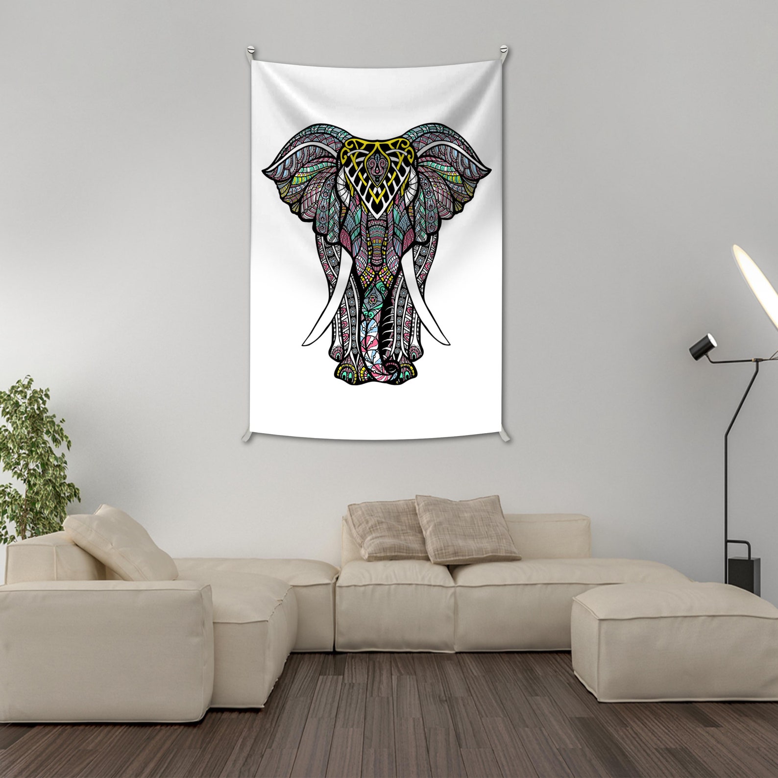 Art Elephant Wall Tapestry Wall Hanging Tapestries Vertical Etsy