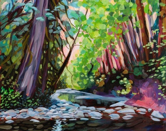 Pink Creek Print, BC Landscape, Canadian Art, By Ayssa Penner