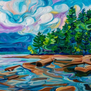 Day At The Beach Fine Art Paper Prints, By Canadian Artist Alyssa Penner, Vancouver Island BC