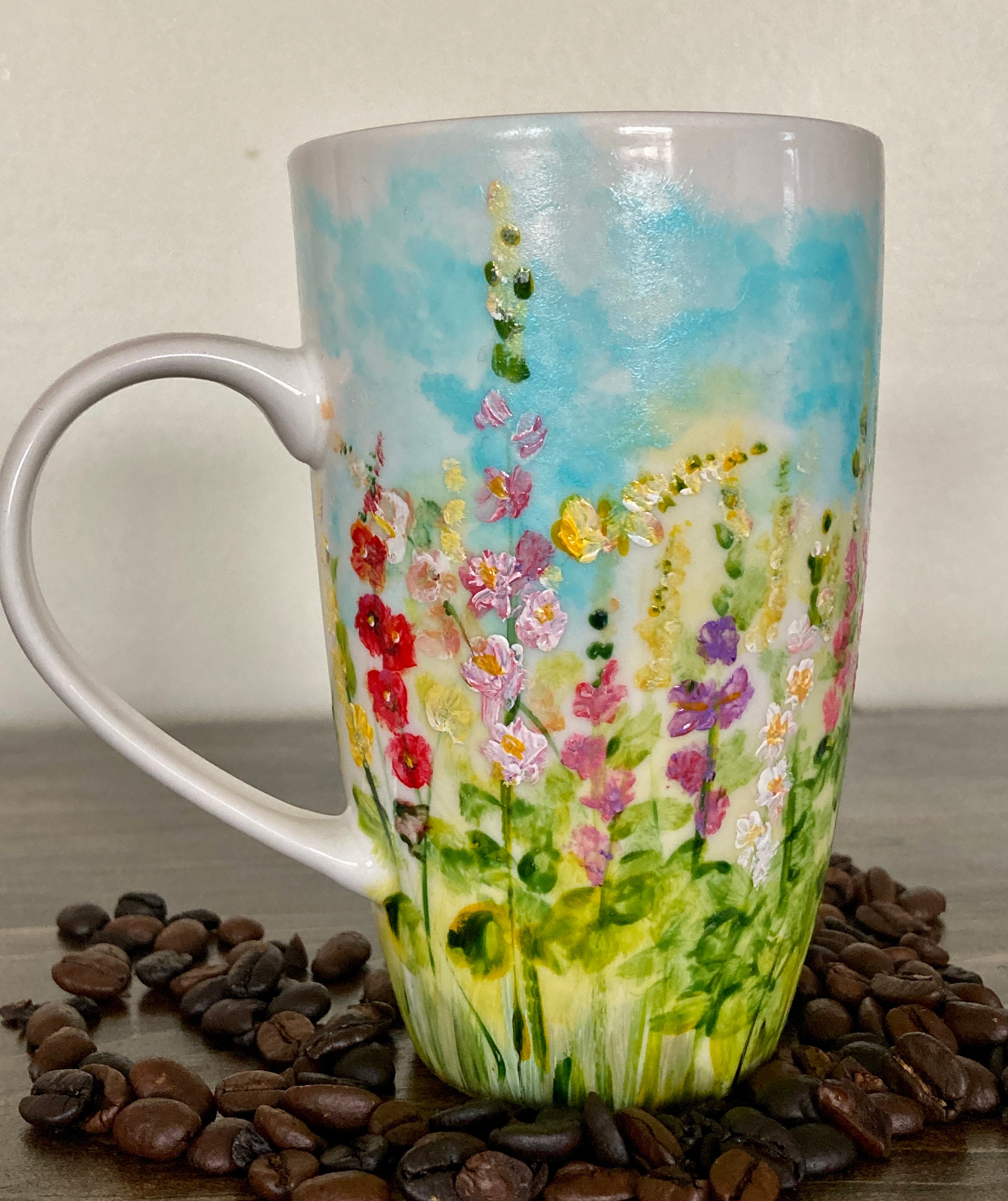 Painting coffee mug-Painting therapy gift-Gift for painter-Artist gift-Painter