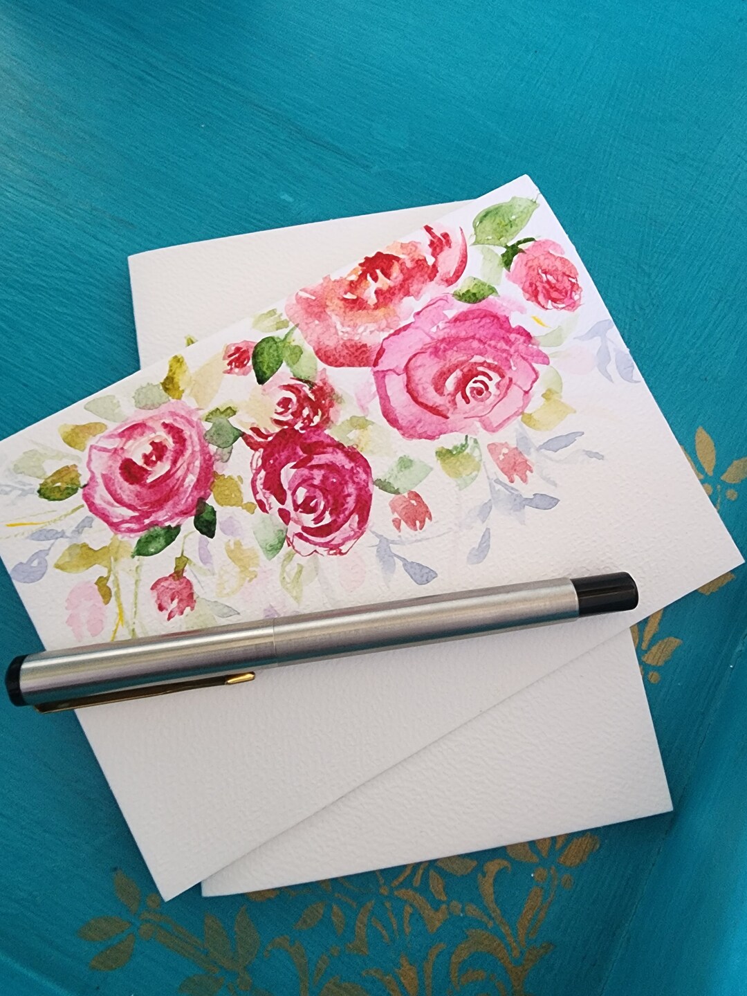 Hand Painted Watercolor Card, Birthday Card , Mother's Day Card ...