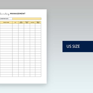 Business Inventory Template. Printable Inventory Management Form ...