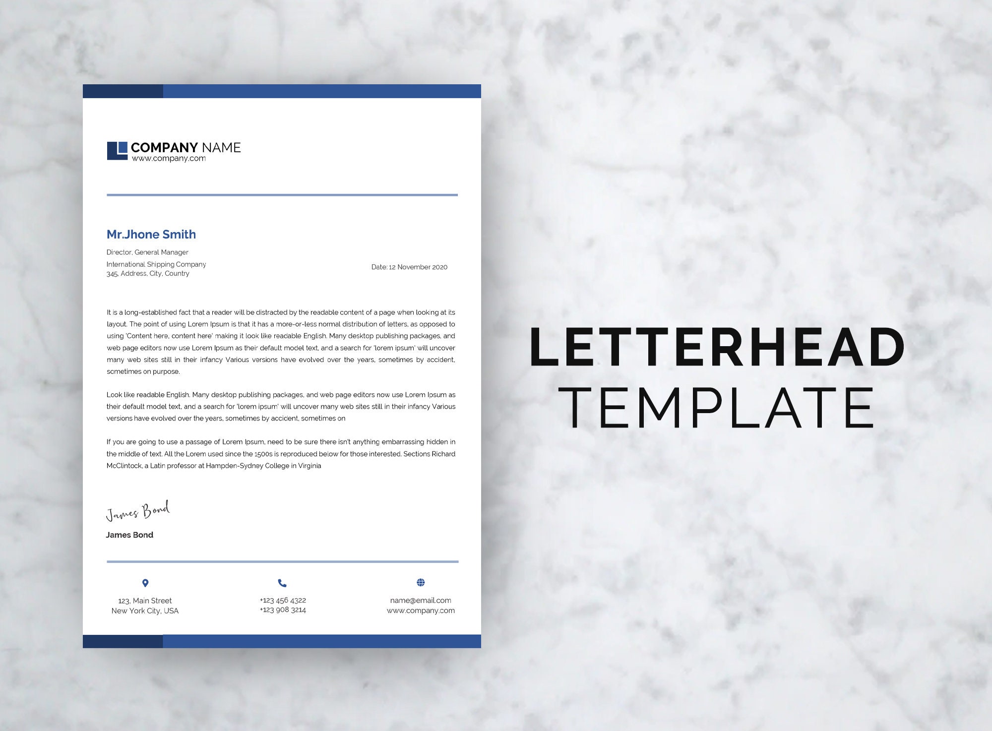 Letterhead Design Business Letterhead Template Letterhead UK 
