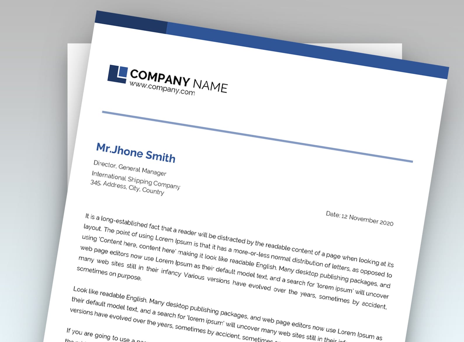 Letterhead Design, Business Letterhead Template, Letterhead Template
