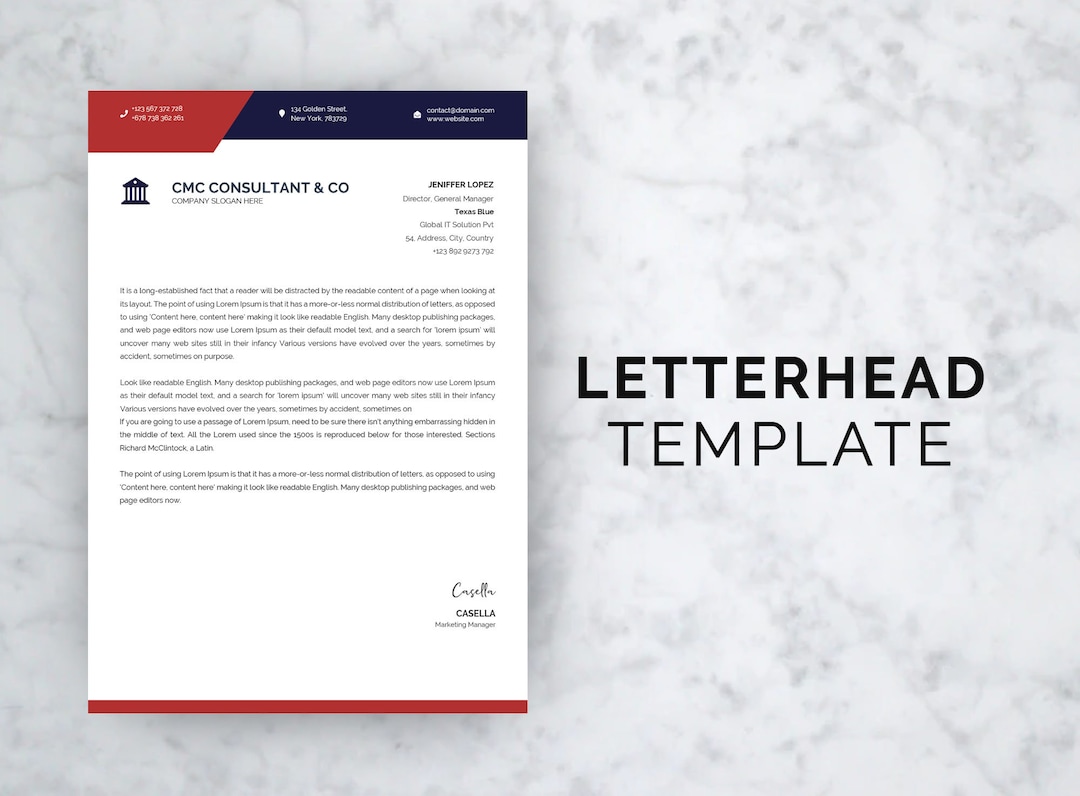 Image 3 for Headed Letter Template Word